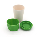 Wholesale bamboo fiber reusable coffee cup Mug with Eco Friendly Silicone Lids